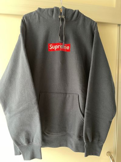 Supreme / Swarovski® Box Logo Hooded Sweeatshirt "Navy"