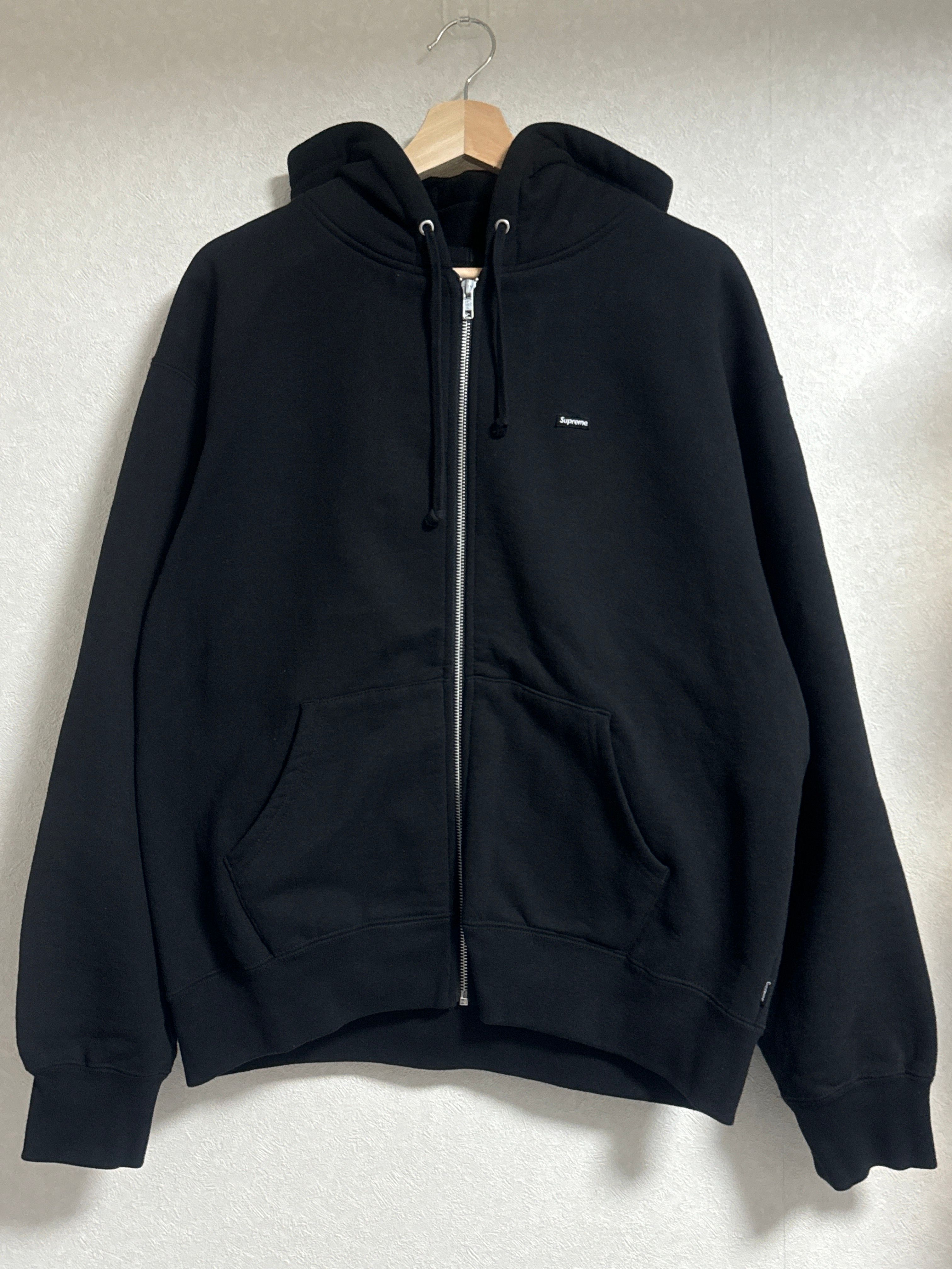 Supreme Small Box Zip Up Hooded Sweatshirt "Black"
