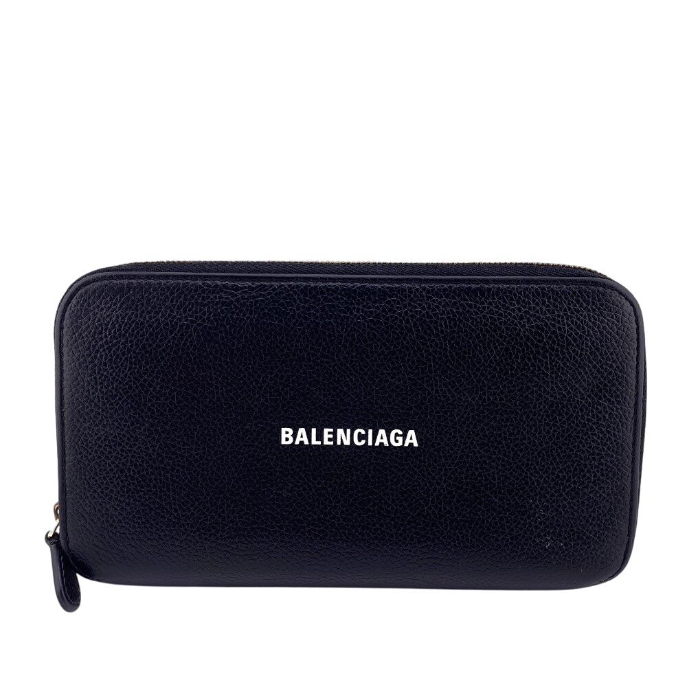 バレンシアガ BALENCIAGA 長財布 ラウンドファスナー 594290 ブラック
