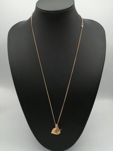 Louis Vuitton Map LV Initial City Necklace "Gold"