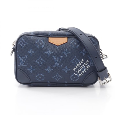 ルイ・ヴィトン LOUIS VUITTON トロカデロ ウェアラブルウォレット ショルダーバッグ バッグ PVCコーティングキャンバス レザー モノグラム・ヘリテージ オセアン メンズ ネイビー系 M26826 【中古】