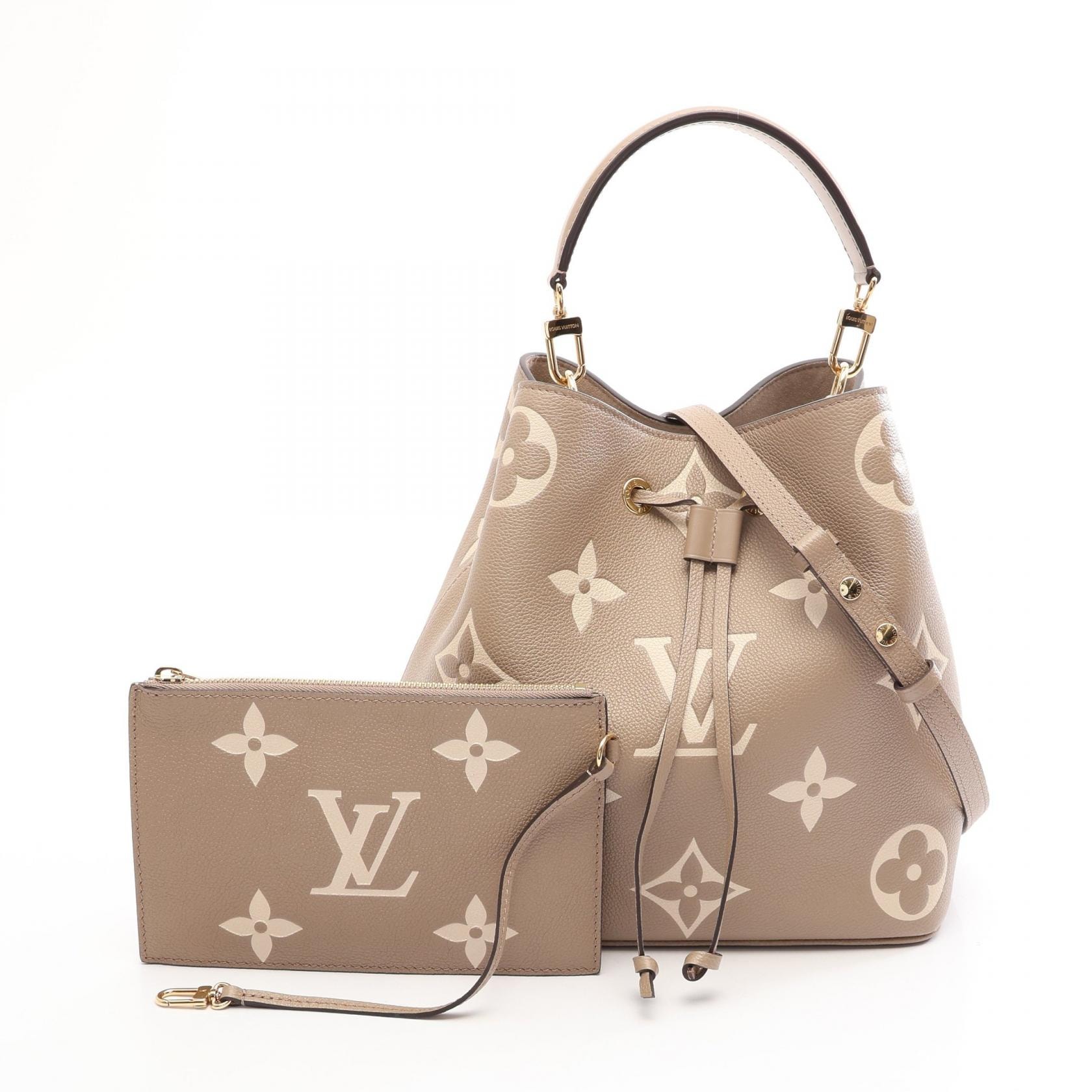 ルイ・ヴィトン LOUIS VUITTON ネオノエMM バイカラー モノグラムアンプラント トゥルトレール クレーム 2WAY ショルダーバッグ バッグ レザー モノグラム・アンプラント トゥルトレールクレーム レディース ベージュ系