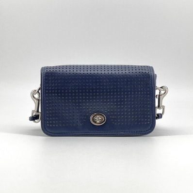COACH(コーチ) レガシー パーフォレイテッド レザー 22387 ショルダーバッグ ネイビー