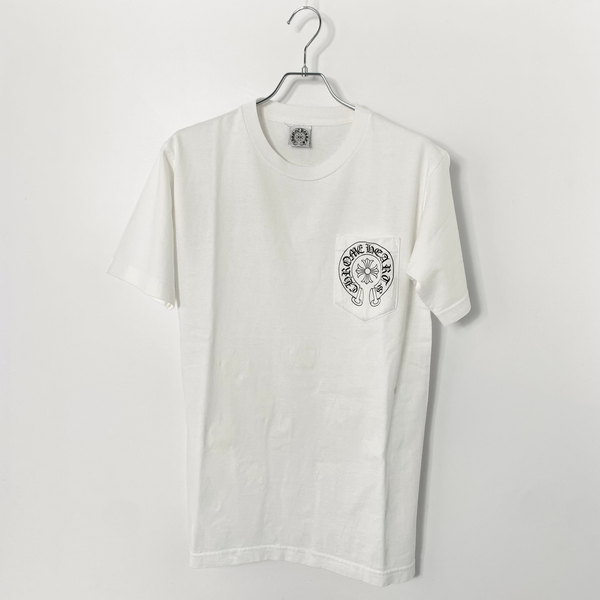 Chrome Hearts Horseshoe Pocket Scroll Label Star S/S T-Shirt "White"