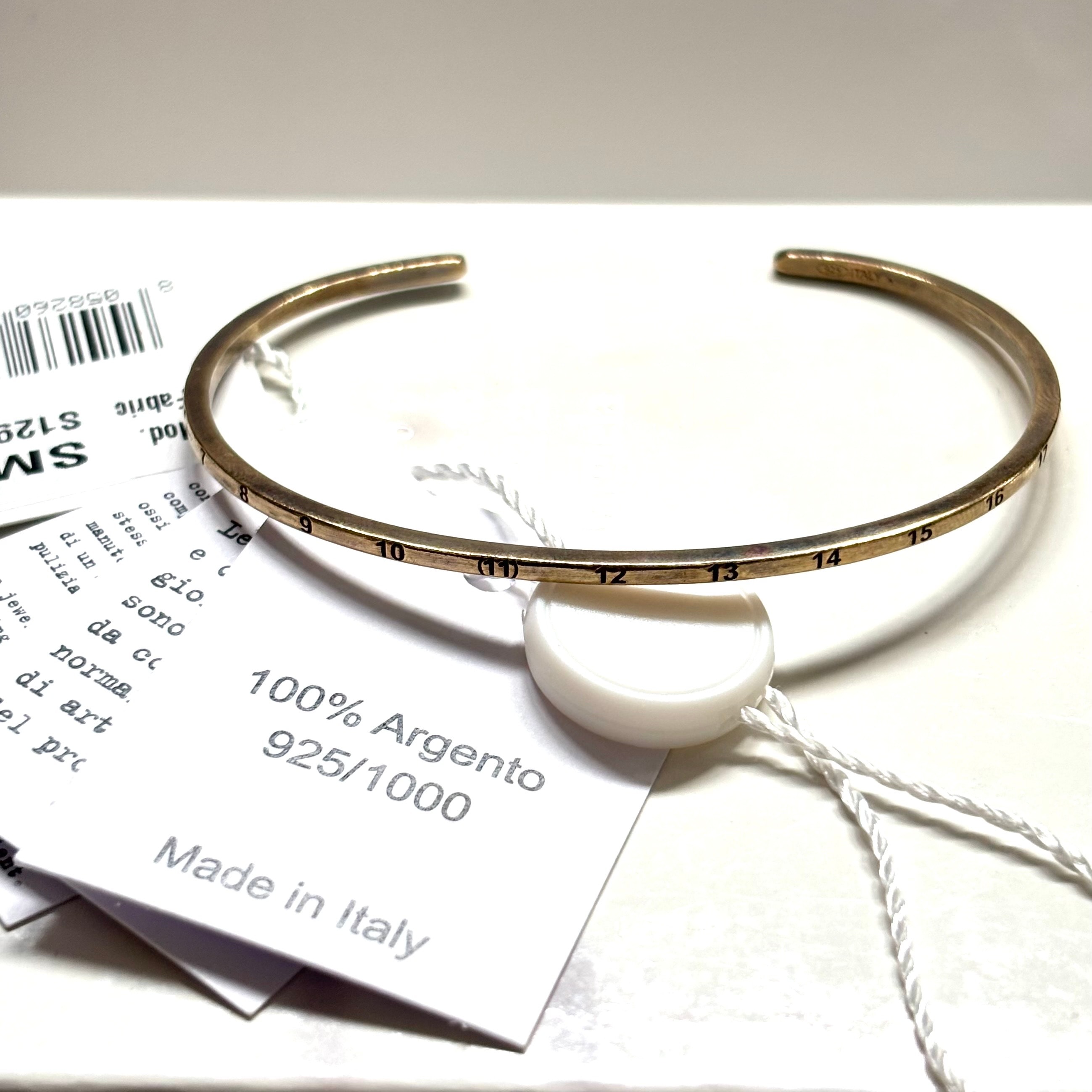 Maison Margiela Number Logo Slim Bracelet メゾン マルジェラ11 ナンバー ロゴ スリム ブレスレット バングル シルバー メンズ SM1UY0036 S12967 950