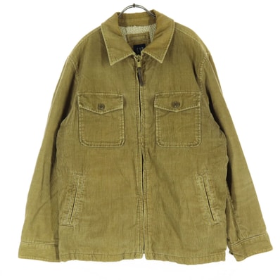 GAP ギャップ コットン 長袖 中綿 コーデュロイジャケット L ブラウン系 裏ボア