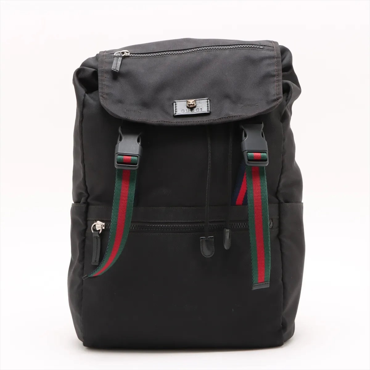 ■美品 グッチ シェリー ラインキャットヘッド テクノキャンバス
