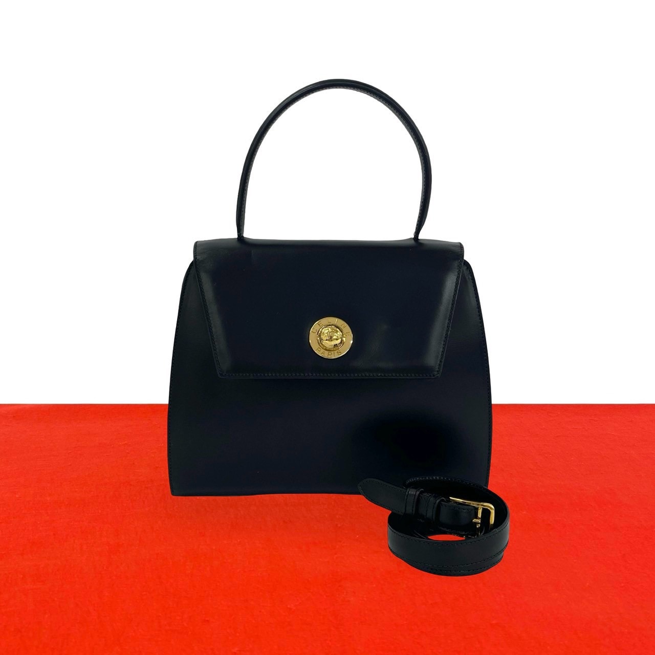 CELINE セリーヌ スターボール 金具 カーフ ショルダーバッグ ブラック
15-10