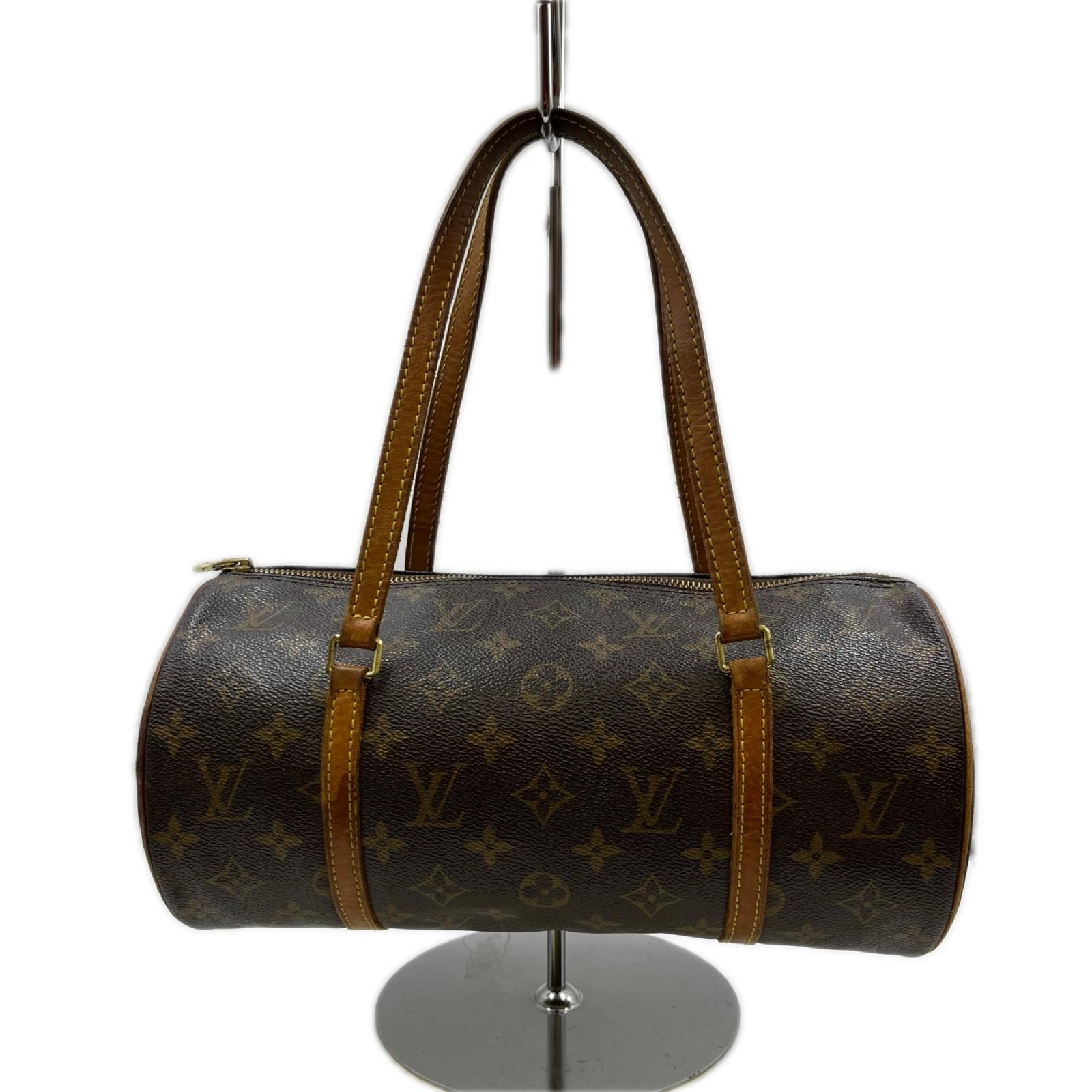 LOUIS VUITTON ルイヴィトン ハンドバッグ モノグラム パピヨン30 M51385 ブラウン キズ.ヨゴレ.ヌメ革シミ.使用感有