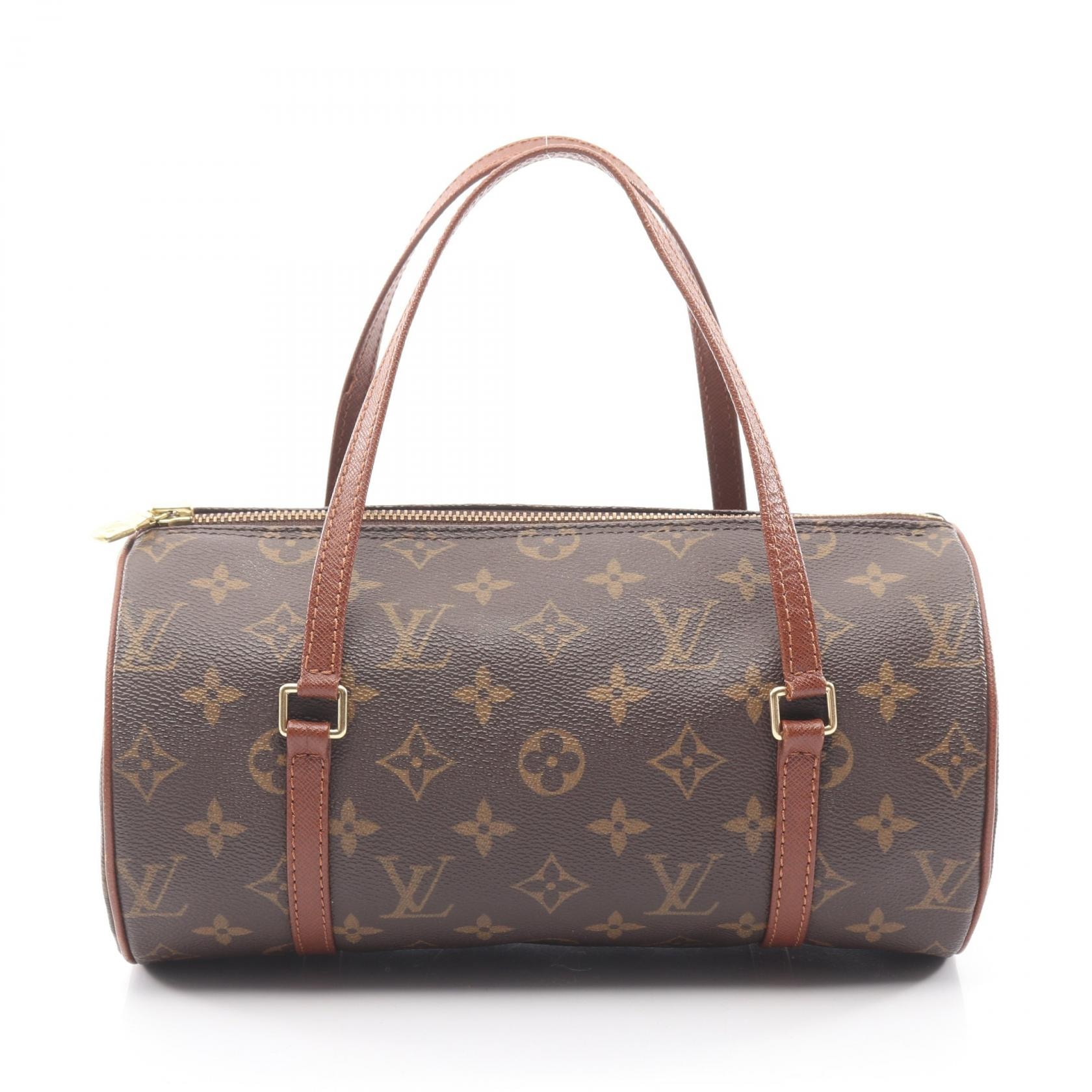 ルイ・ヴィトン LOUIS VUITTON パピヨン26 旧型 ハンドバッグ バッグ PVCコーティングキャンバス レザー モノグラム レディース ブラウン系 M51366 【中古】
