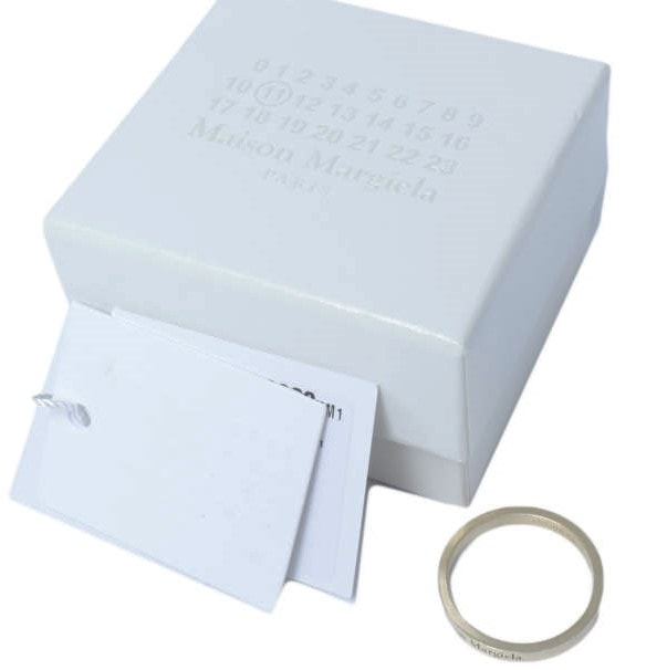 Maison Margiela 11 メゾンマルジェラ 24SS イタリア製 LOGO RING 10(27号) 3mmロゴリング SM1UQ0080 SV0158 GOLD(col.950) 指輪 アクセサリー g28252