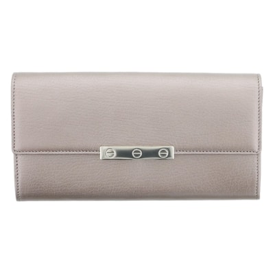 【再値下げ】 CARTIER カルティエ LOVEコレクション 長財布 L3001374 レザー ピンク ベージュ レディース【中古】