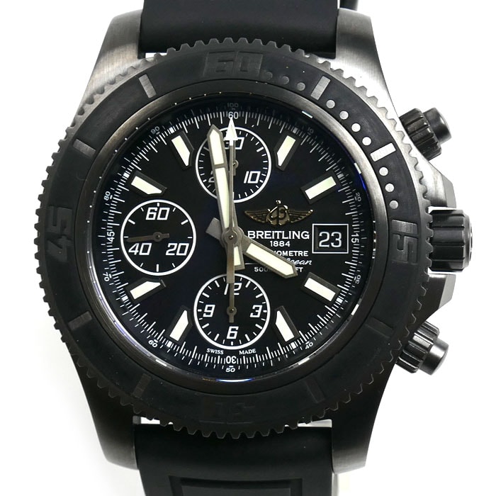 BREITLING ブライトリング スーパーオーシャン クロノグラフ ブラックスチール  腕時計 自動巻き M110B11VRB(M13341B7/BD11) 世界限定1000本 メンズ【中古】