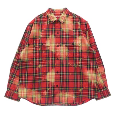 Supreme シュプリーム 25AW x The Exorcist エクソシスト Flannel Shirt チェック 長袖 フランネルシャツ Lサイズ レッド系 マルチカラー系 L【極上美品】【中古】