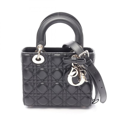 ディオール Dior レディディオール スモール カナージュ 2WAY ハンドバッグ バッグ レザー レディース ブラック系 M0531OUQA_M900 【中古】