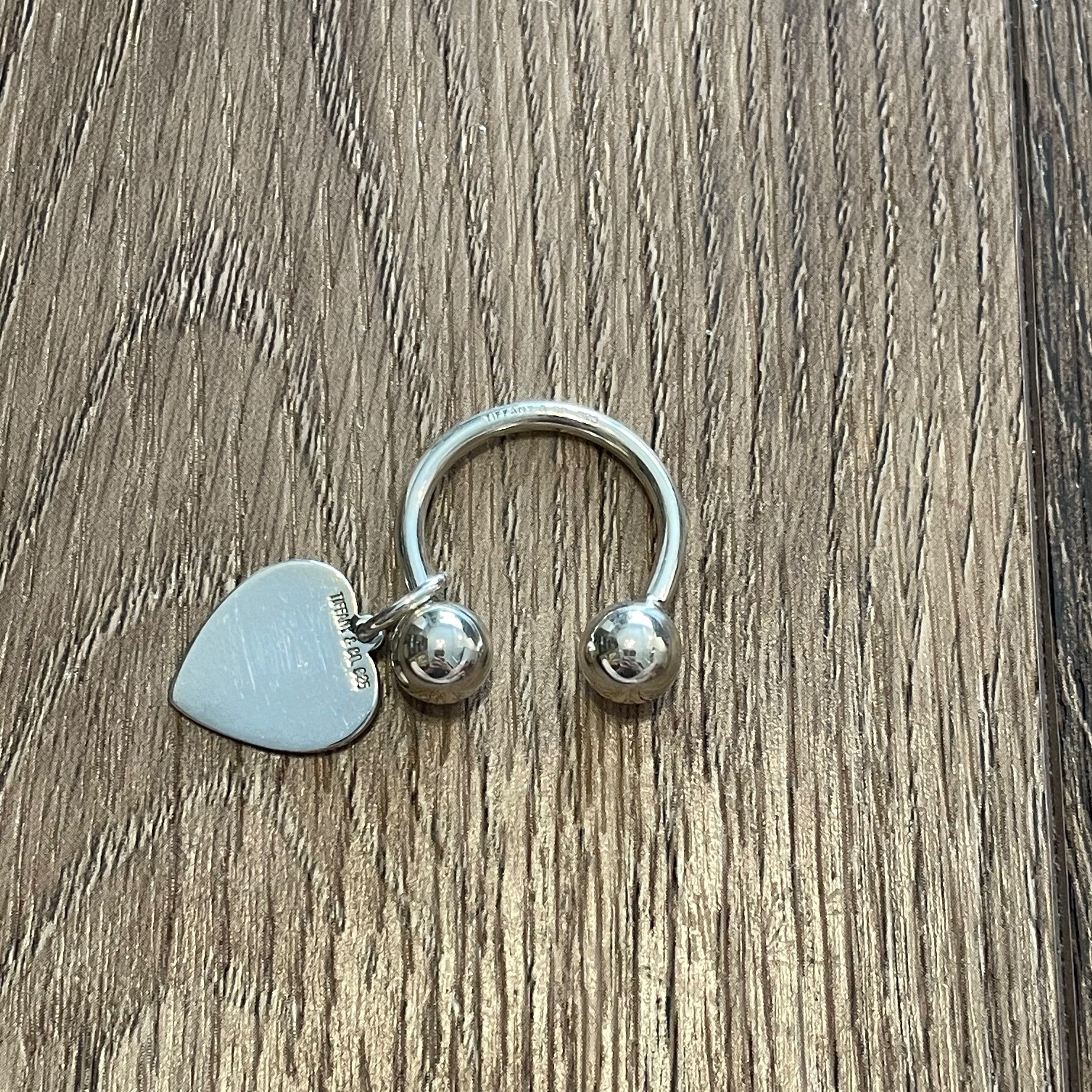 tiffany&co. キーホルダー ハート キーリング シルバー