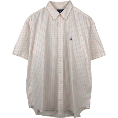 古着 ラルフローレン Ralph Lauren BLAKE 半袖 ボタンダウン チェックシャツ メンズXL相当/eaa660565