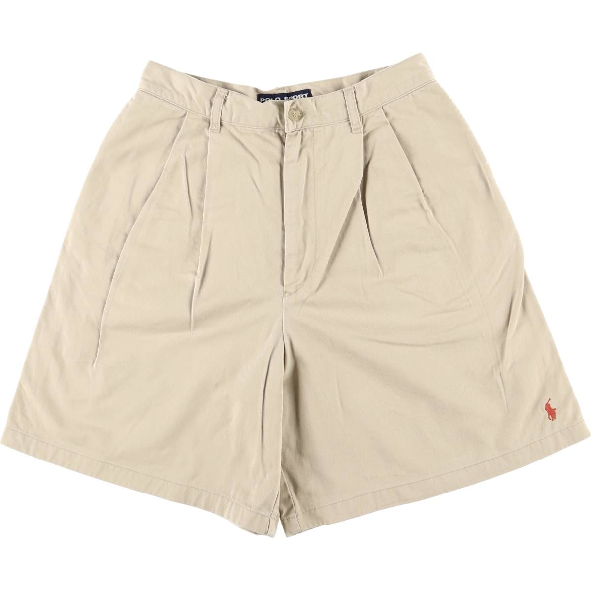 古着 90年代 ラルフローレン Ralph Lauren POLO SPORT ポロスポーツ ツータック チノショーツ ショートパンツ レディースL(w28)相当 ヴィンテージ/eaa417778
