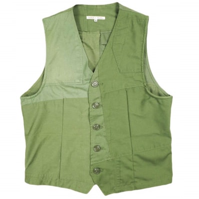 Rebuild by Needles リビルドバイニードルス 日本製 BDU VEST REMAKE リメイクミリタリーベスト M Olive ジレ トップス g25704