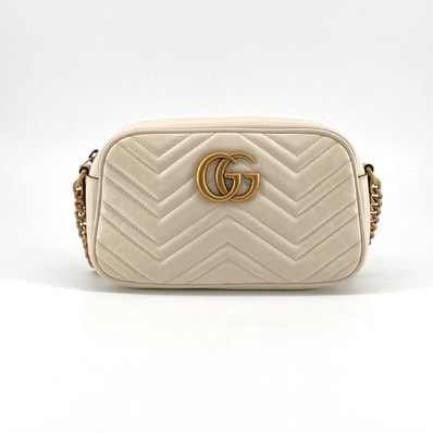 GUCCI(グッチ) GGマーモント 447632 ショルダーバッグ ホワイト
