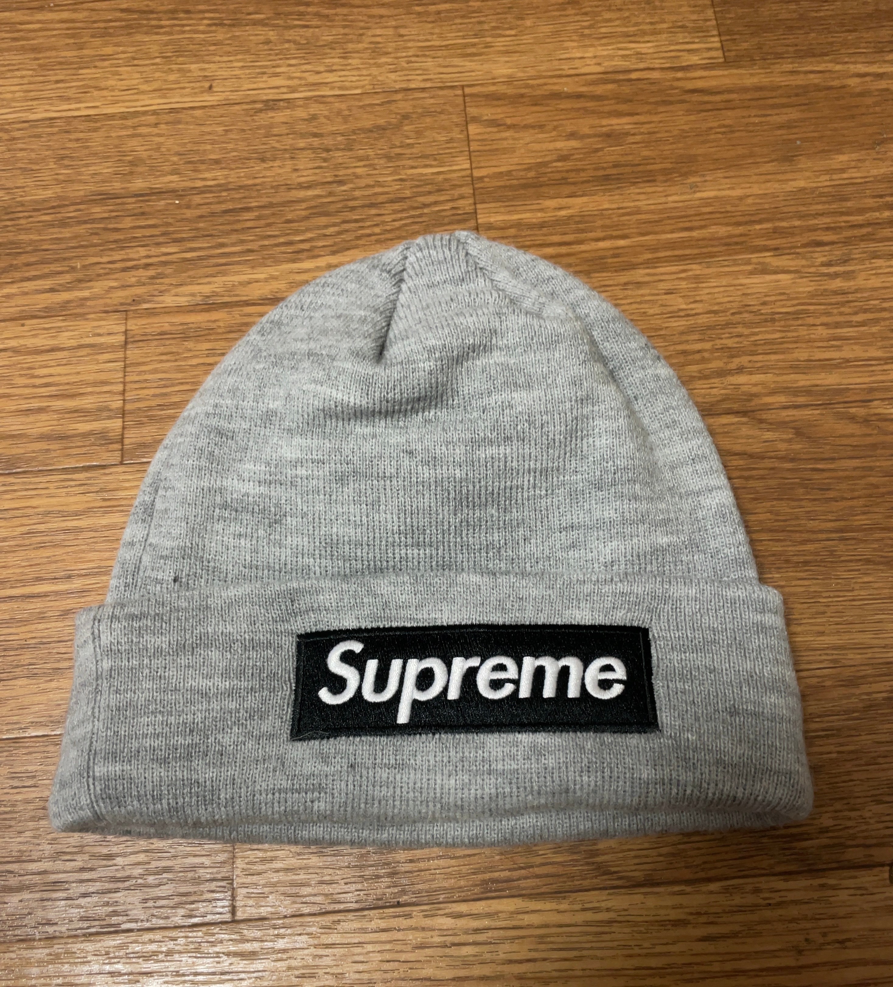 Supreme New Era Box Logo Beanie "Heather Grey"