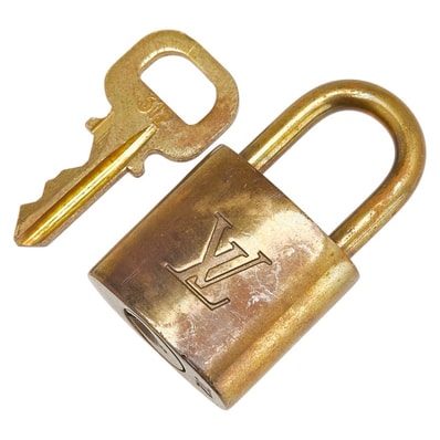 ルイ ヴィトン カデナ 南京錠 キー セット ゴールド メッキ レディース LOUIS VUITTON 【中古】
