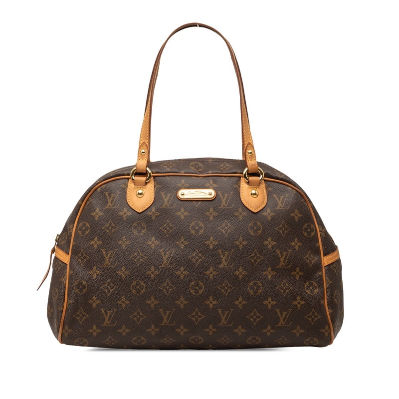 ルイ ヴィトン モノグラム モントグレイユGM ショルダーバッグ トートバッグ M95566 ブラウン PVC レザー レディース LOUIS VUITTON 【中古】