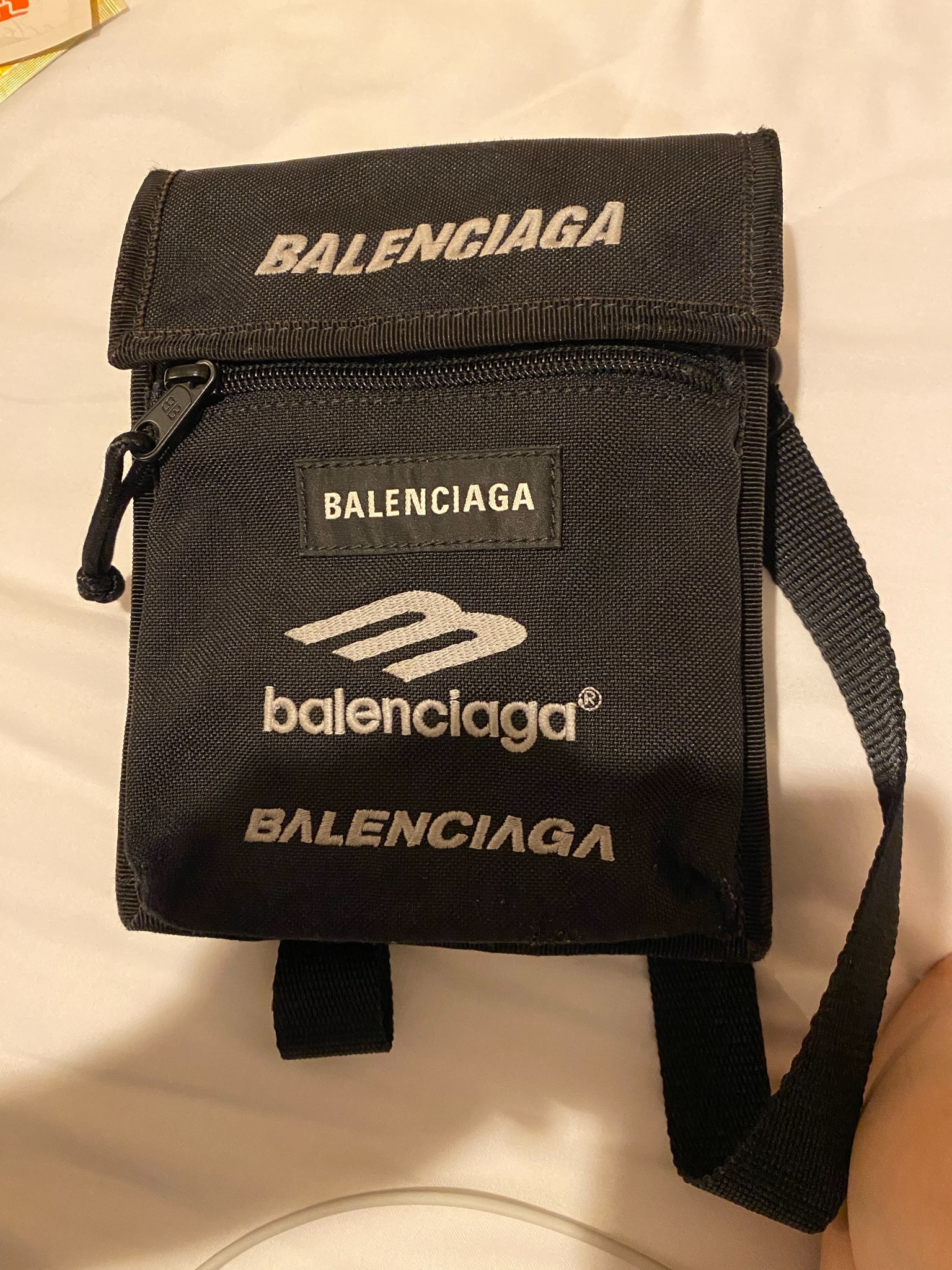 BALENCIAGA Explorer Small Pouch With Strap "Black"