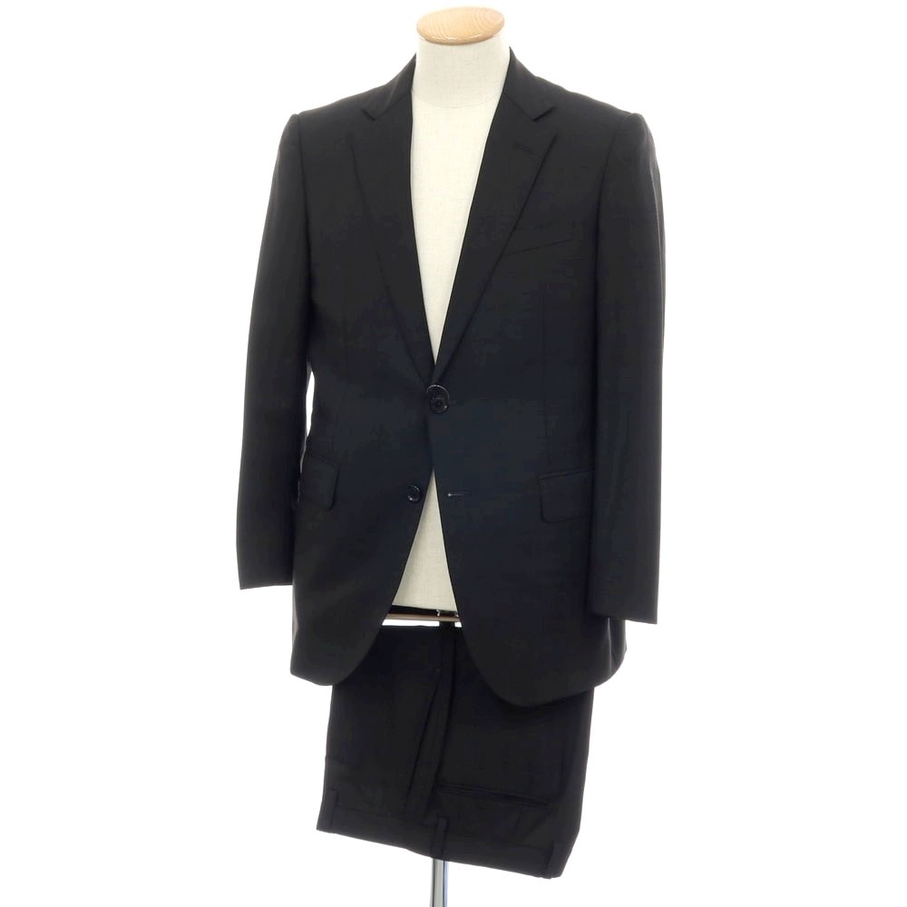 【中古】バーバリーロンドン BURBERRY LONDON ウール チェック 2つボタンスーツ ブラック【サイズ36】【メンズ】