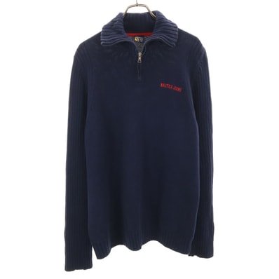 NAUTICA ノーティカ 長袖 ハーフジップ ニット L ネイビー セーター