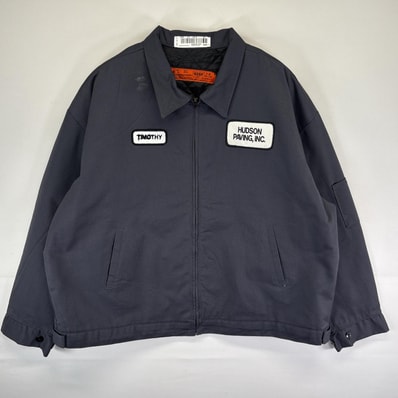 古着 レッドキャップ RED KAP ワークジャケット ワッペン 大きいサイズ 中綿 フルジップ 3XL ダークグレー メンズ