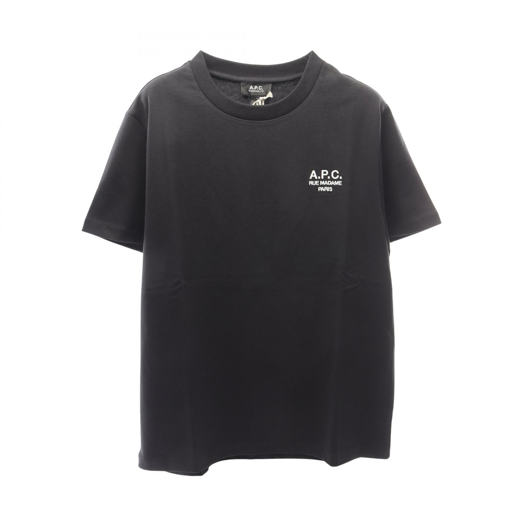 アーペーセー A.P.C. COHBU ロゴ刺繍 半袖Tシャツ 衣料品 トップス シルク メンズ レディース ブラック系 M26388COHBUTZCS 【新品】