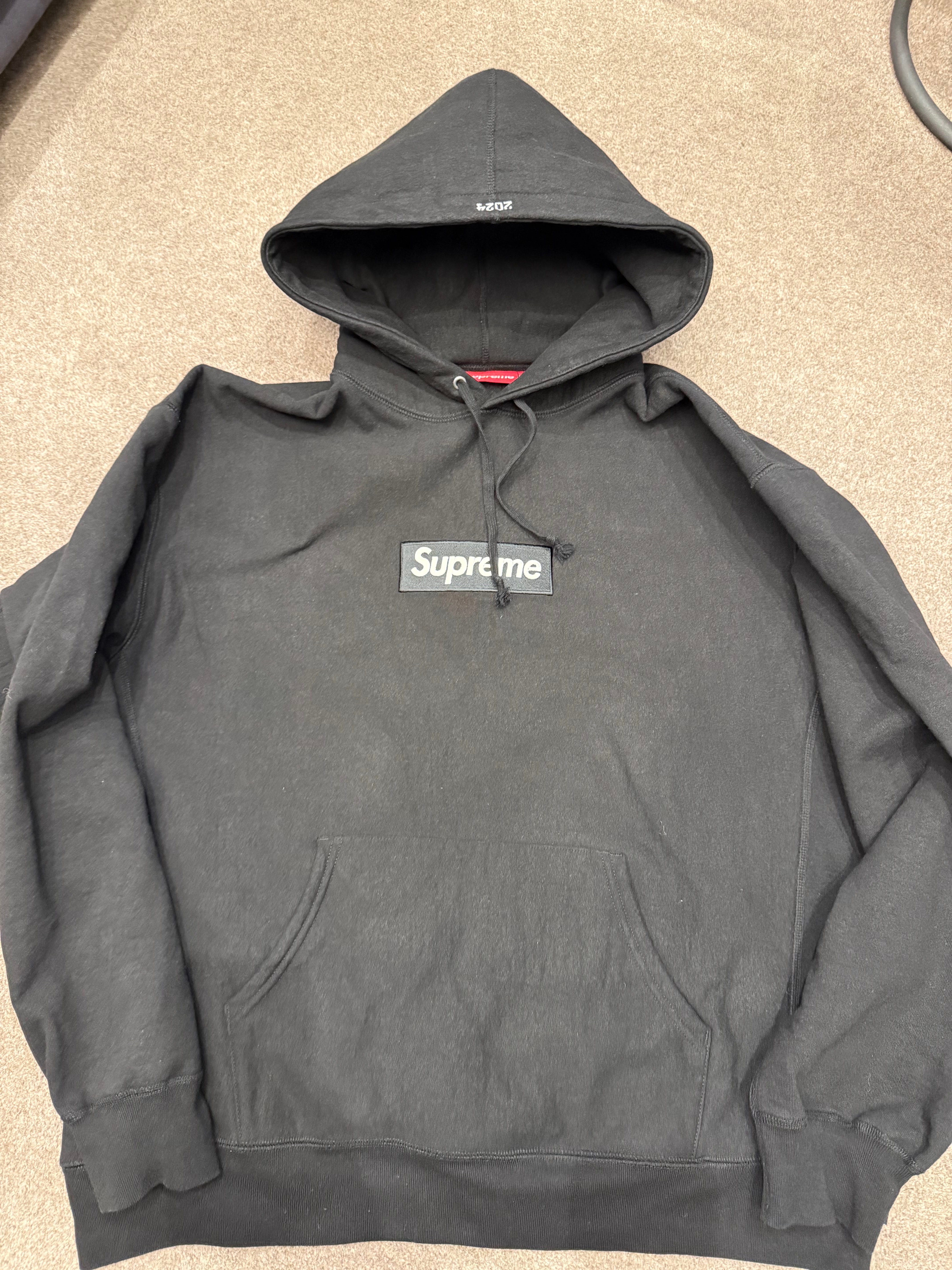 シュプリーム ボックス ロゴ フーディー スウェットシャツ "ブラック" (24FW)