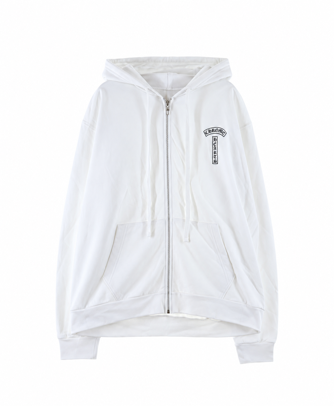 Chrome Hearts Arch Logo Zip Up Hoodie "White"