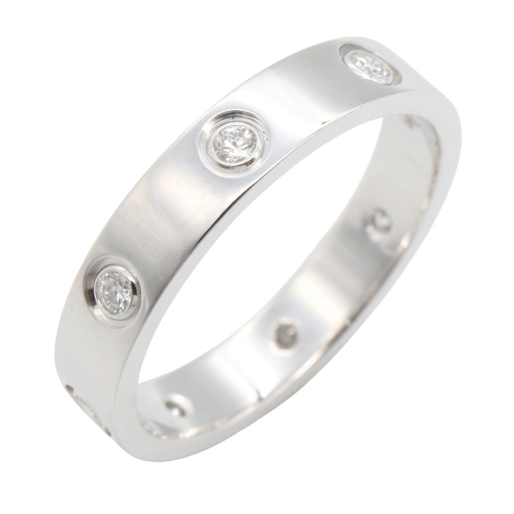カルティエ CARTIER ミニラブリング 8PD リング・指輪 ジュエリー K18WG(ホワイトゴールド) ダイヤモンド レディース シルバー系 / クリア系 B4050600 【中古】