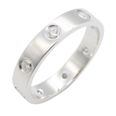 カルティエ CARTIER ミニラブリング 8PD リング・指輪 ジュエリー K18WG(ホワイトゴールド) ダイヤモンド レディース シルバー系 / クリア系 B4050600 【中古】