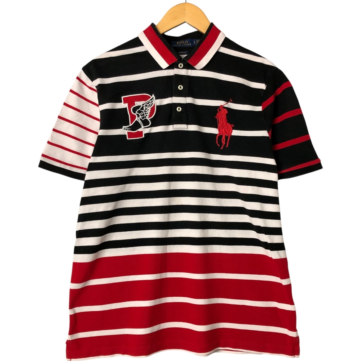 古着 ラルフローレン Ralph Lauren POLO RALPH LAUREN CLASSIC FIT 半袖 ボーダー ポロシャツ メンズL相当/eaa551548