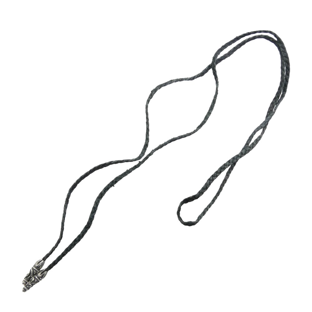 Chrome Hearts LEATHER BRAID "Black/Silver"
