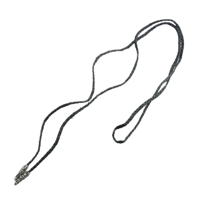 Chrome Hearts LEATHER BRAID "Black/Silver"