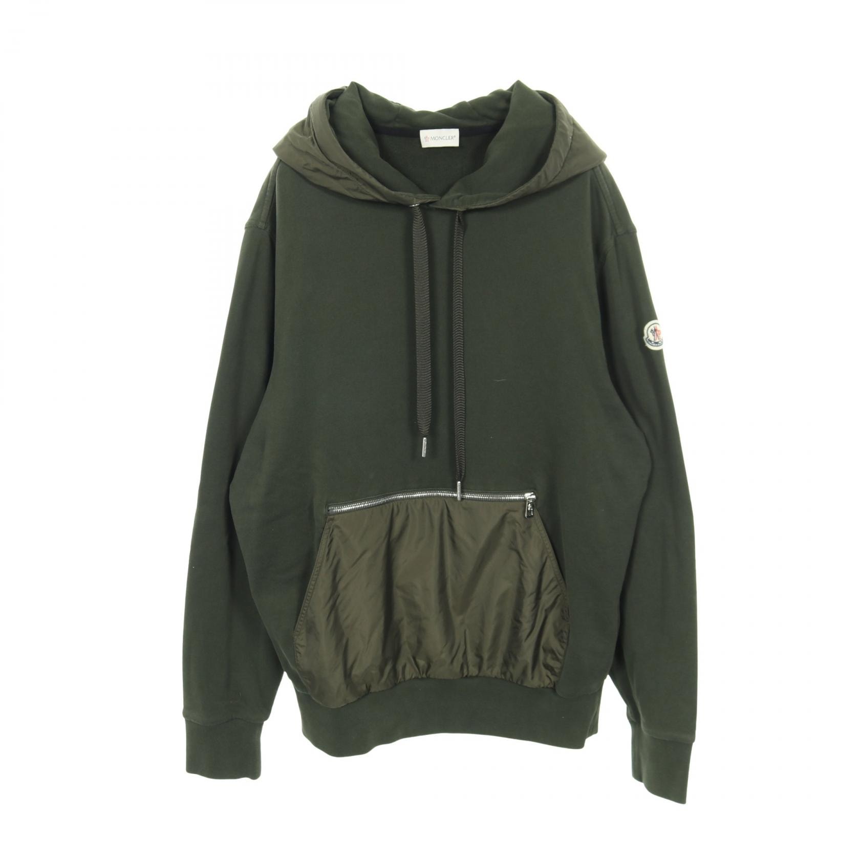 モンクレール MONCLER パーカー 衣料品 トップス コットン ナイロン メンズ カーキ系 【中古】