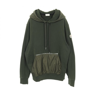 モンクレール MONCLER パーカー 衣料品 トップス コットン ナイロン メンズ カーキ系 【中古】