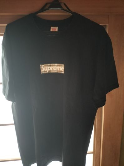 Supreme / Burberry Box Logo Tee "Black"