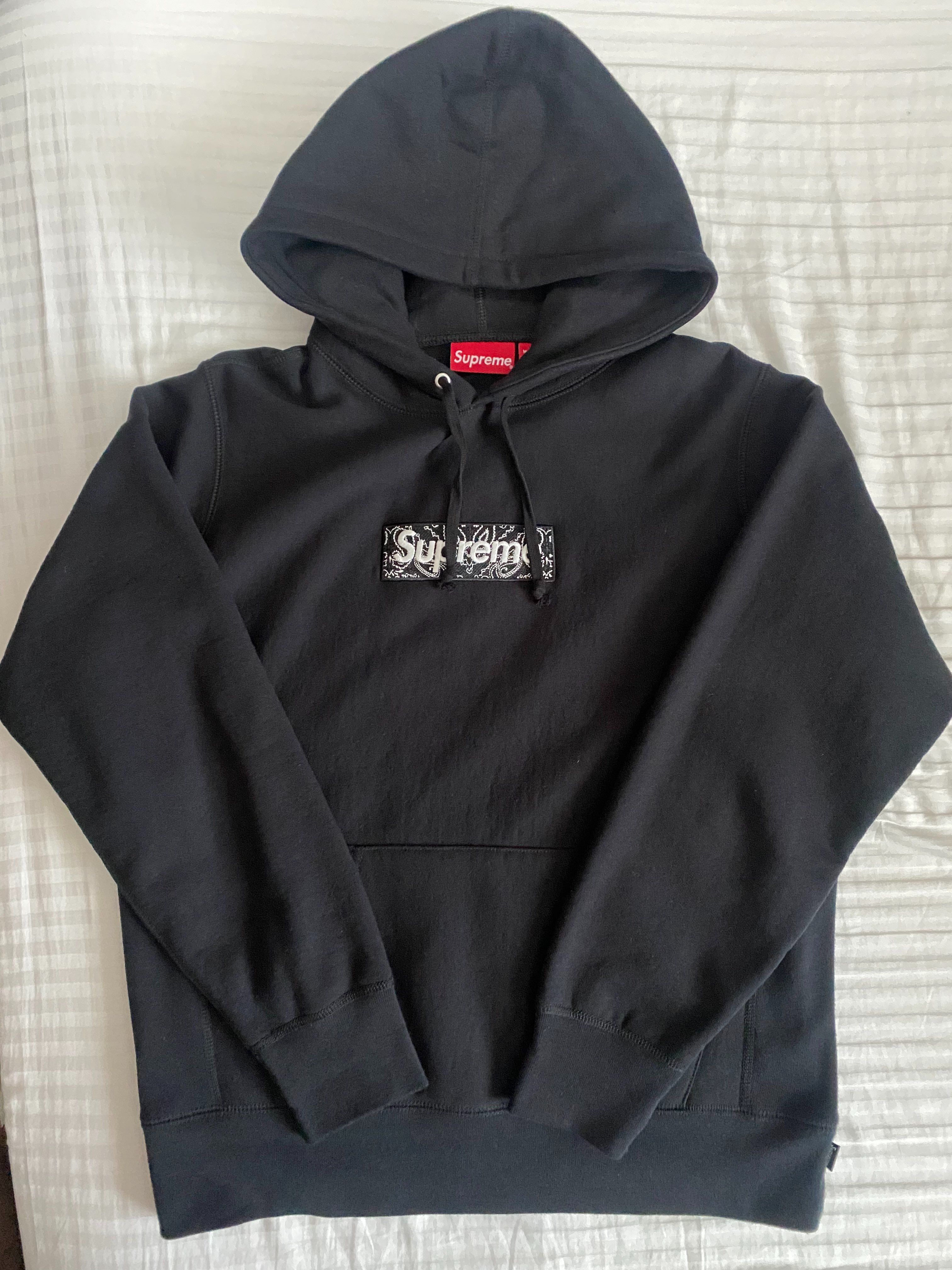 Supreme Bandana Box Logo Hooded Sweatshirt "Black"