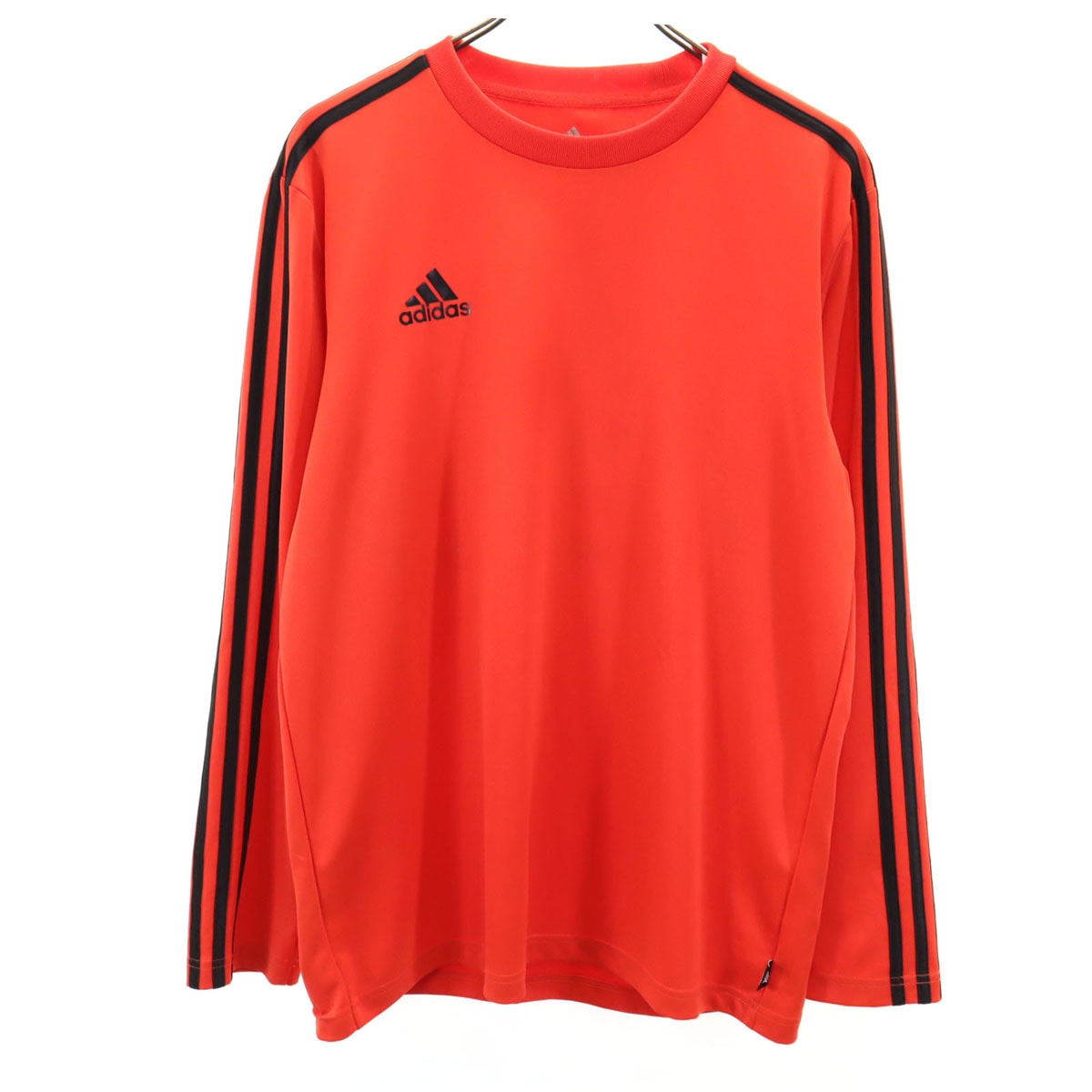 adidas アディダス バックプリント サッカー 長袖 ウェア O オレンジ 3ライン