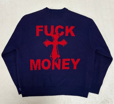 Supreme Fuck Money Sweater "Navy"