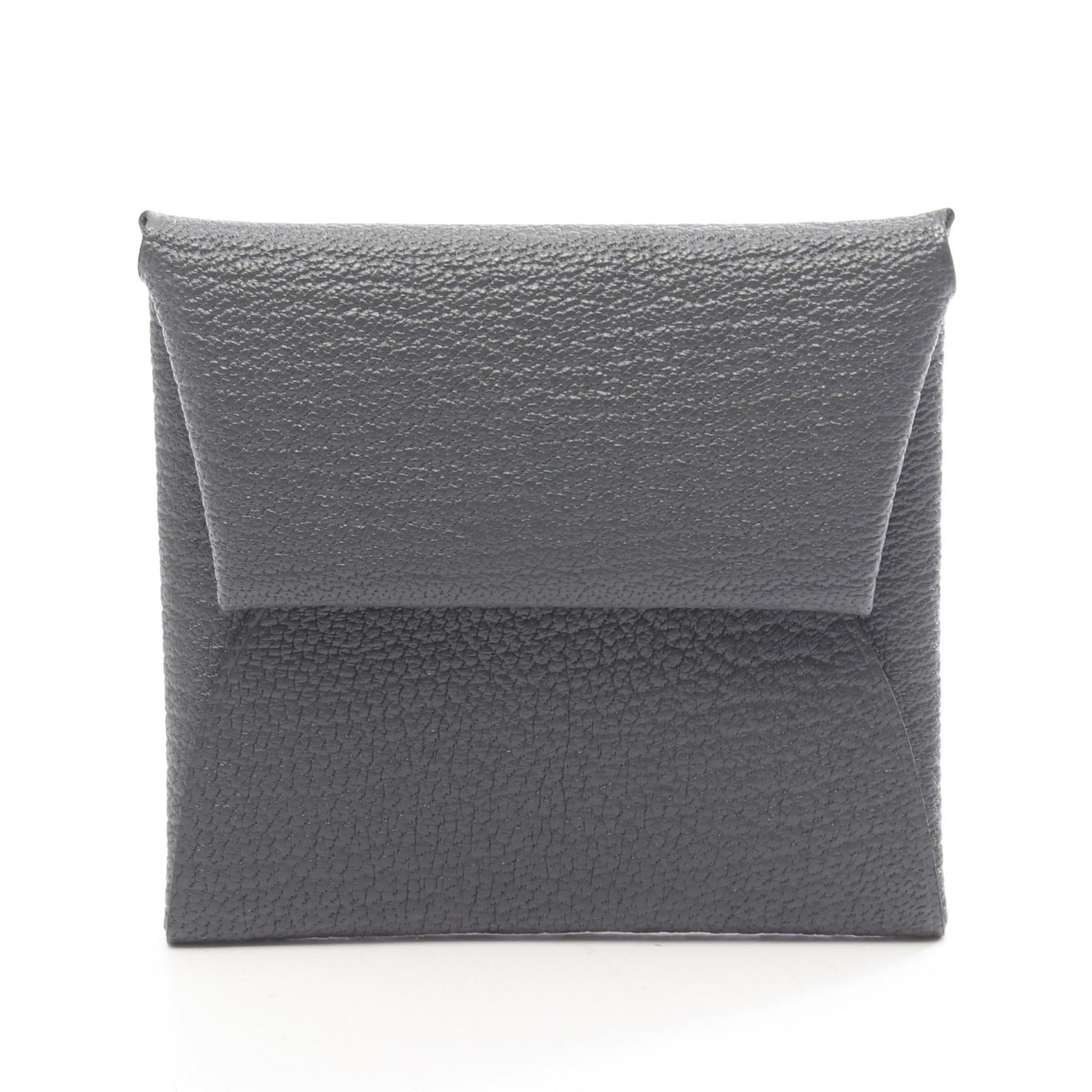エルメス HERMES バスティア グリミスティ コインケース 財布 シェーブル シェーブル レディース グレー系 【中古】