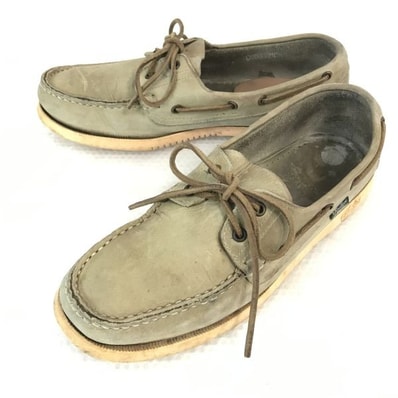 パラブーツ/PARABOOT/MARINEモデル★本革/マッケイ製法/モカシン/デッキシューズ【7.5/26.0/ベージュ/BEIGE】スリッポン◆bJ-77