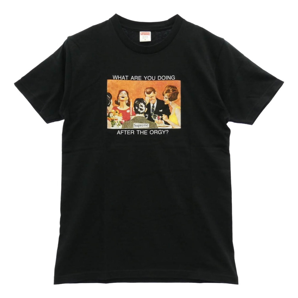 Supreme シュプリーム 17SS Orgy Tee オージー 半袖 Tシャツ カットソー ブラック系 M【極上美品】【中古】