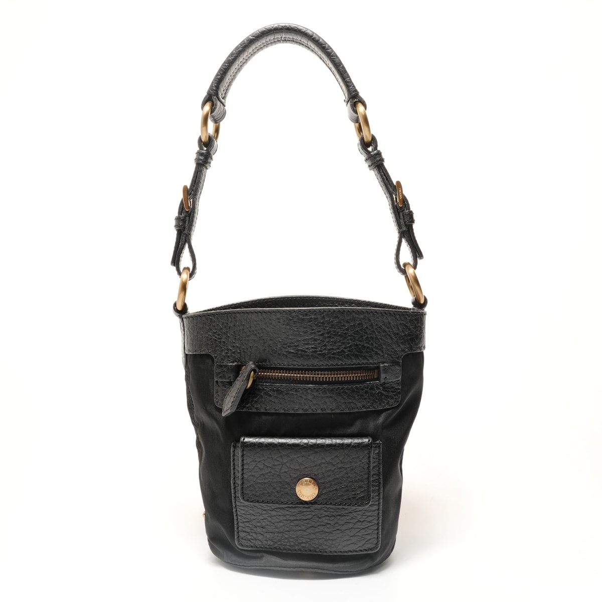 プラダ PRADA ワンショルダー ロゴ金具 ショルダーバッグ【中古】