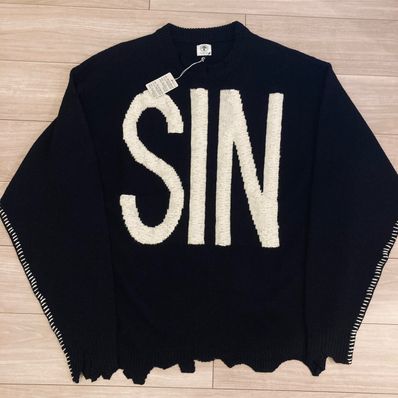 SAINT Mxxxxxx WOOL SWTER SIN "Black"